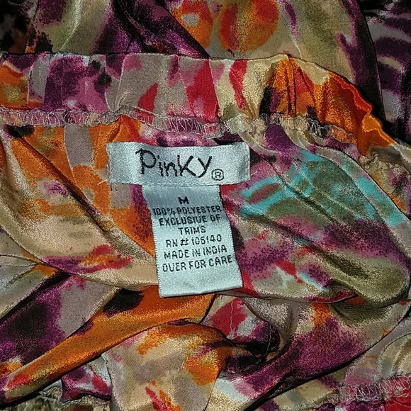 Colorful Strapless Floral Ruffle Dress - Picture 4 of 4